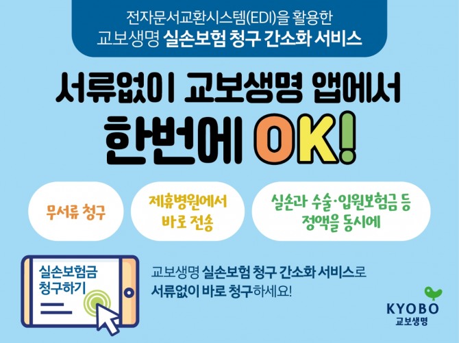 교보생명이 실손보험 청구 간소화 서비스 선제 도입했다. 사진=교보생명