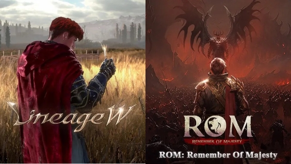 엔씨소프트가 카카오게임즈·레드랩게임즈의 출시 예정 신작 '롬(ROM, 오른쪽)'이 자사 게임 '리니지W'의 저작권을 침해했다는 이유로 민사 소송에 나섰다. 사진=각 사