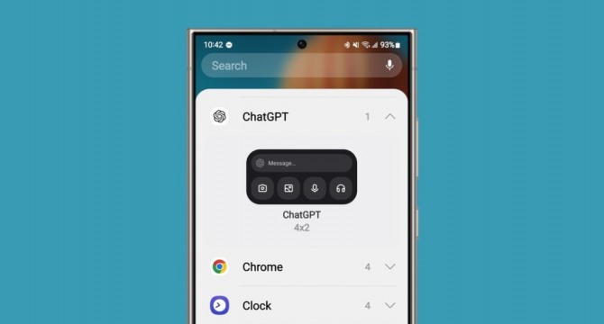 챗GPT가 안드로이드 스마트폰의 위젯 기능을 출시했다. 사진=스레드