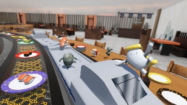 '스시 배틀 램벙셔슬리' 게임 플레이 예시 이미지. 사진=비주얼라이트