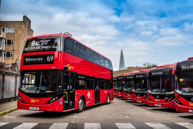 Go-Ahead London에 500번째 납품된 BYD ADL 전기버스  사진=BYD 