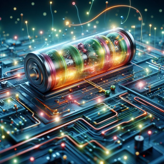 미국의 그룹14 테크놀로지스가 개발하고 있는 리튬·실리콘 배터리 이미지. 사진=이미지 크리에이터