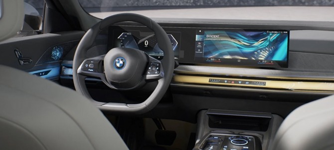 BMW i7 (순수전기 프리미엄 세단) 계기판  사진=BMW