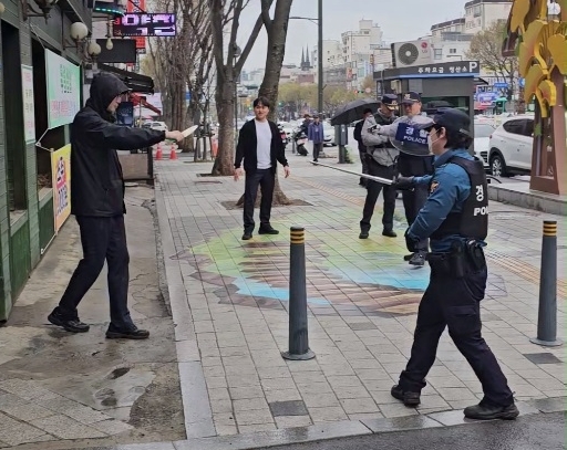 성남중원경찰서, 4.10 총선 대비 현장대응훈련(FTX) 실시. 사진=중원경찰서