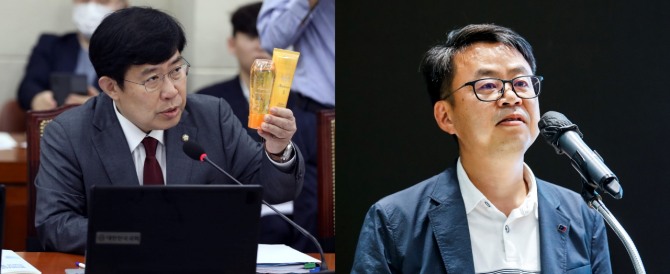 윤창현 국민의힘 후보(왼쪽)와 박홍배 더불어민주연합 후보(오른쪽). 사진=뉴시스