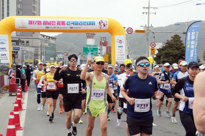 제 17회 정남진 장흥 전국마라톤대회 모습. 사진=장흥군