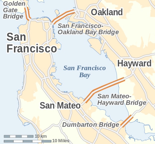 미국 캘리포니아주 샌프란시스코 만 인근을 나타낸 지도. 사진=미국 정부