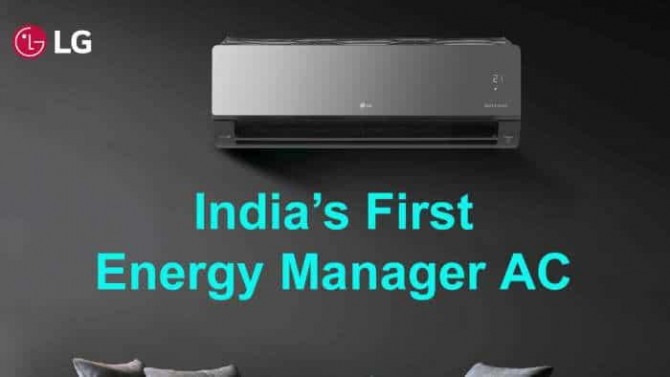 LG전자가 인도에 출시한 '에너지 매니저 AC(Energy Manager AC)'.