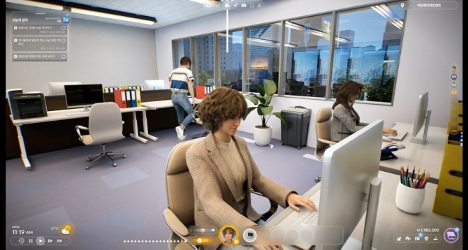 크래프톤이 개발 중인 인생 시뮬레이션 게임 '인조이'의 인게임 스크린샷. 사진=크래프톤