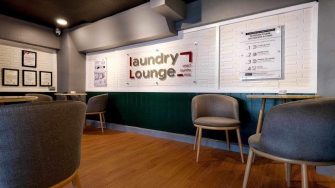 LG전자의 익스프레스클린 론드리 라운지.