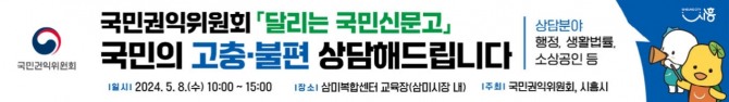 시흥시 시민호민관(시민고충처리위원회)과 국민권익위원회는 오는 8일 시흥 삼미시장 내 삼미복합센터에서 시민들의 고충 해결을 위한 ‘달리는 국민신문고’를 운영한다. 자료=시흥시