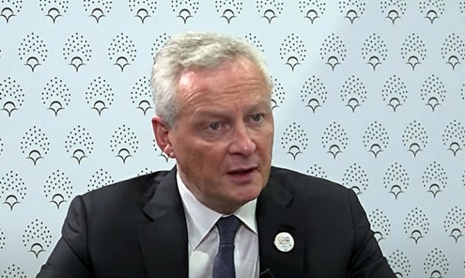 브루노 르메르(Bruno Le Maire)  프랑스 재무장관. 사진=유튜브 캡처