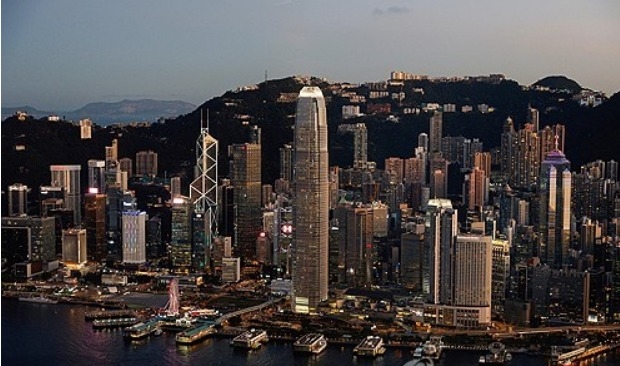홍콩 센트럴 중심가에 국제금융센터(IFC), HSBC 본사 및 뱅크오브차이나 건물 등이 보인다. 사진=로이터/연합뉴스