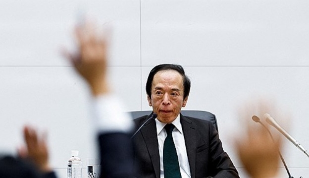 2024년 3월 19일 일본 도쿄의 일본은행 본점에서 우에다 가즈오 일본은행 총재가 정책 회의 이후 기자 회견에 참석해 있다. 사진=로이터/연합뉴스
