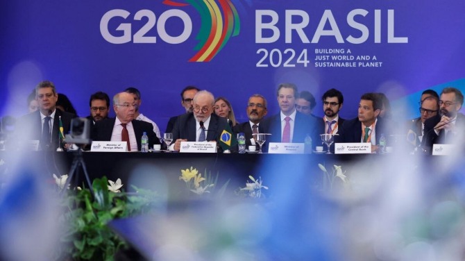 22일 브라질에서 열린 G20 기후변화 금융 활용 방안 회의. 사진=로이터