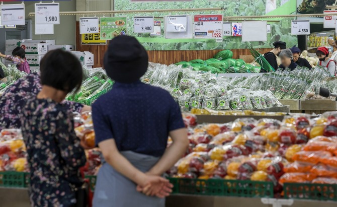 서울의 한 대형마트에서 시민들이 장을 보고 있다. 사진=뉴시스