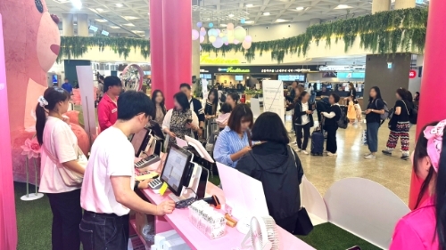 딘시 제주국제공항 팝업현장. 사진=유한양행