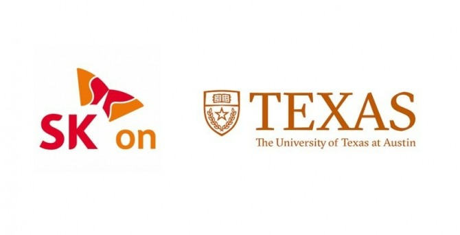 (왼쪽부터) SK온 CI와 텍사스 대학교 오스틴 로고. 사진=SK온