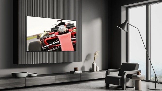 미국 컨슈머리포트가 뽑은 '올해 최고의 TV'로 선정된 삼성전자의  65형 OLED TV(모델명 QN65S90D)가 전시되어 있다. 사진=삼성전자