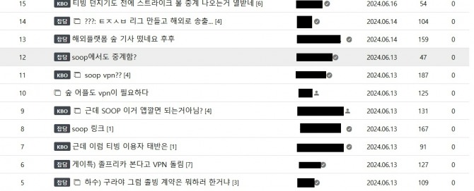 온라인 커뮤니티 내 VPN 게시글. 사진=홈페이지 캡처