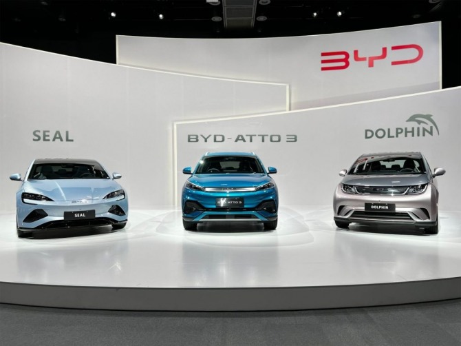 중국 전기자동차 기업 BYD의 주력제품 라인업 사진=BYD