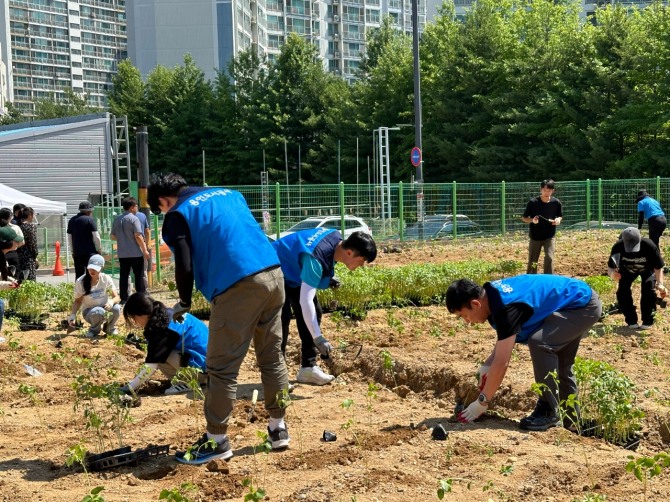 용인도시공사, 탄소흡수 녹지 조성. 사진=용인도시공사