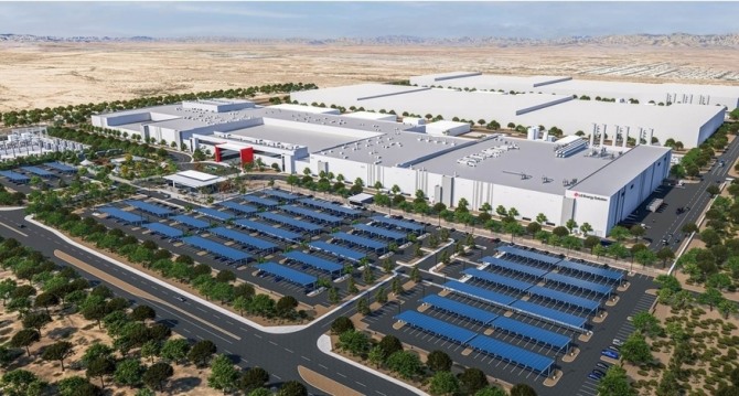 LG에너지솔루션이 미국 애리조나주 퀸크리크에 짓는 원통형·ESS용 LFP 배터리 공장 조감도. 사진=LG에너지솔루션