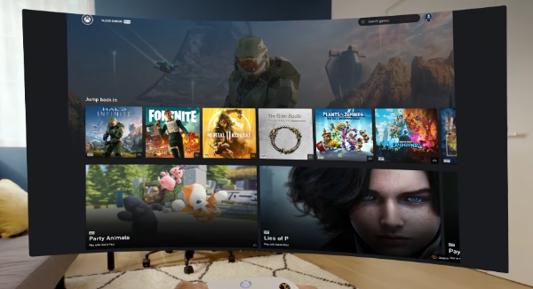 메타가 자체적인 VR 클라우드 게임 서비스 '아발란체'를 선보일 수 있다는 주장이 제기됐다. 2023년 12월 서비스를 개시한 '퀘스트용 엑스박스 클라우드 게임' 베타버전 시연 영상을 캡처한 것. 사진=메타 퀘스트 공식 유튜브 채널