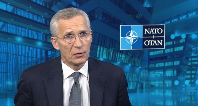 옌스 스톨텐베르그 북대서양조약기구(NATO·나토) 사무총장이 발언하고 있다. 사진=NATO