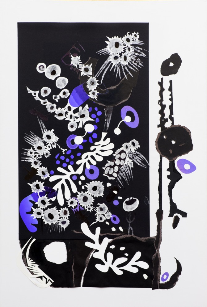 조미경 작 얼음 꽂이 피어 오르다 fulfilness III,  117cmx80cm,  Acrylic paint, pasted paper on canvas, 2021-23