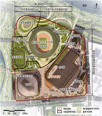서울시가 지난 24일 잠실동 국제교류복합지구 복합공간 지구단위계획을 수정하과 세부개발계획을 확정했다. 잠실 스포츠·MICE 복합공간 특별계획구역 용도 및 건축계획. 사진=서울특별시