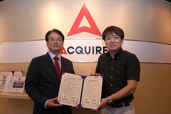 고양시-주식회사 어콰이어(ACQUIRE) 업무협약 체결식. 사진=고양시