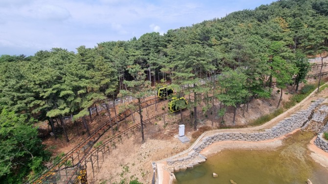 2022년 6월 민간사업자인 A사가 모노레일 시범운행하고 있는 모습이다. 사진=유영재 기자