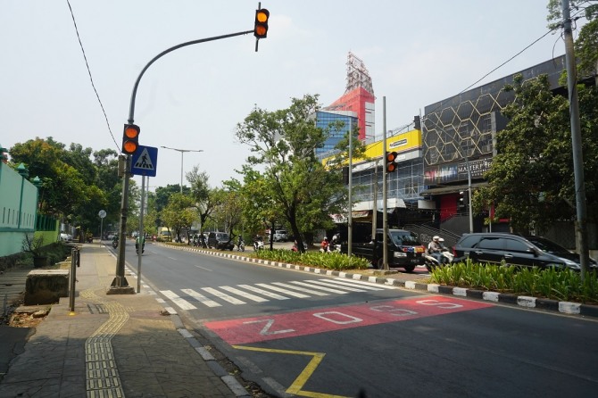 지난해, KB캐피탈 인도네시아 Road Safety 프로젝트를 통해 학교주변 교통 안전 구역이 조성된 모습. 사진=KB캐피탈 제공.