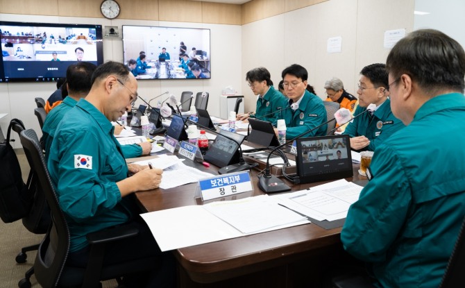 코로나19 유행 동향 및 대응 방안 관계부처 합동회의 모습. 사진=연합뉴스