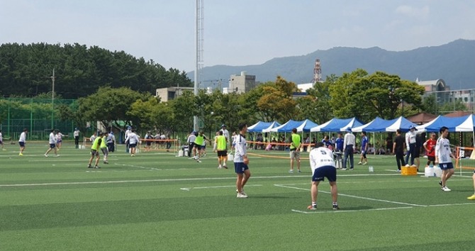 지난해 열린 제8회 경산시장기 족구대회 모습. 사진=경산시