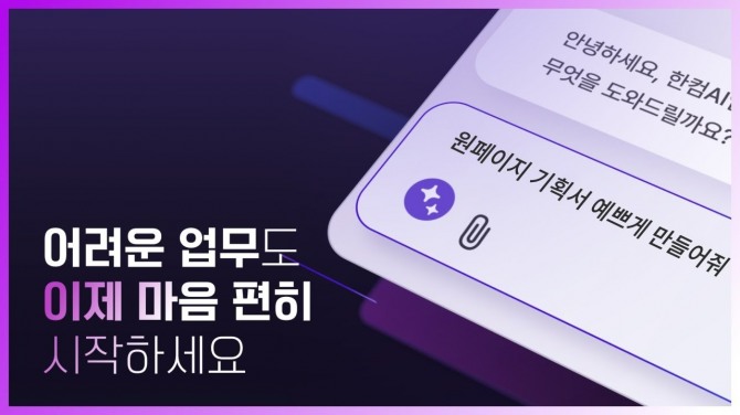 한글과컴퓨터가 AI와 아래아한글을 접목한 '한컴독스 AI' 출시를 앞두고 있다. 이를 활용하면 공기업의 보도자료, 기안 등을 보다 빠르게 작성할 수 있게 될 전망이다. 사진=한글과컴퓨터