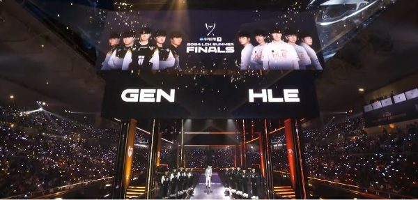 2024 리그 오브 레전드 챔피언스 코리아(LCK) 서머 스플릿 결승전이 열린 경주실내체육관 현장 전경. 사진=LCK 공식 유튜브 채널