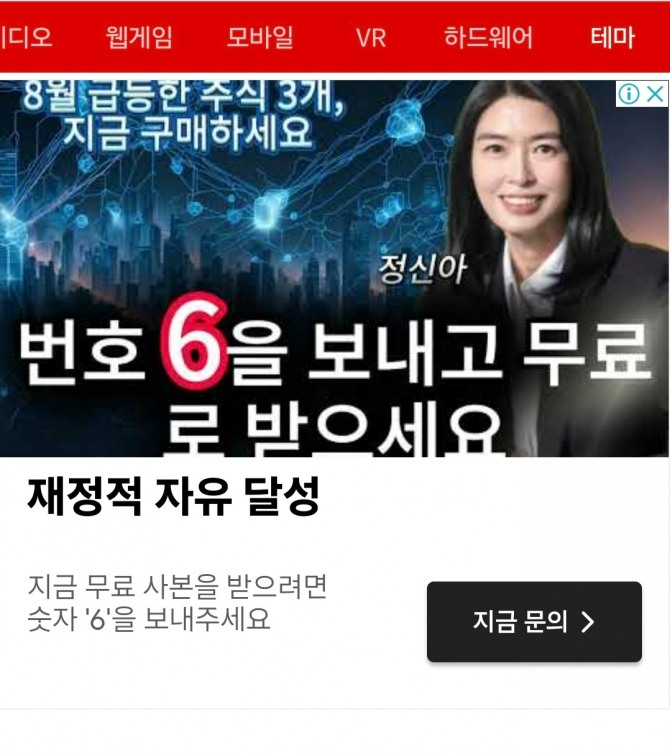 카카오 정신아 대표를 사칭한 사기 광고도 노출됐다. 유명인의 사기 광고는 이제 기업 대표들까지도 대상으로 삼는다. 