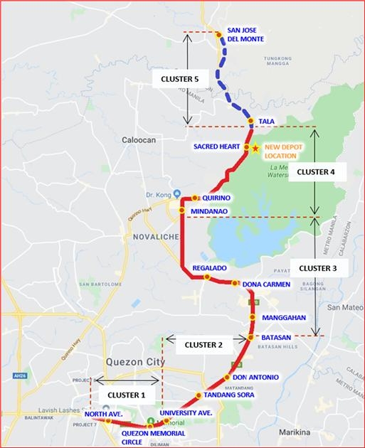 코레일이 O&M 사업 우선협상대상자로 선정된 필리핀 도시철도 MRT-7 노선도. 사진=코레일