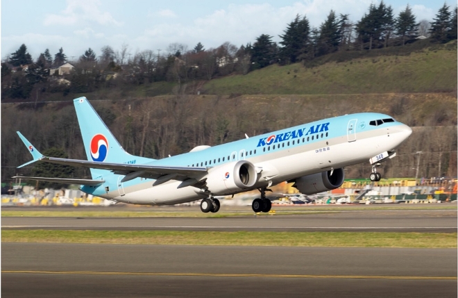 대한항곡 B737-8 여객기. 사진=대한항공