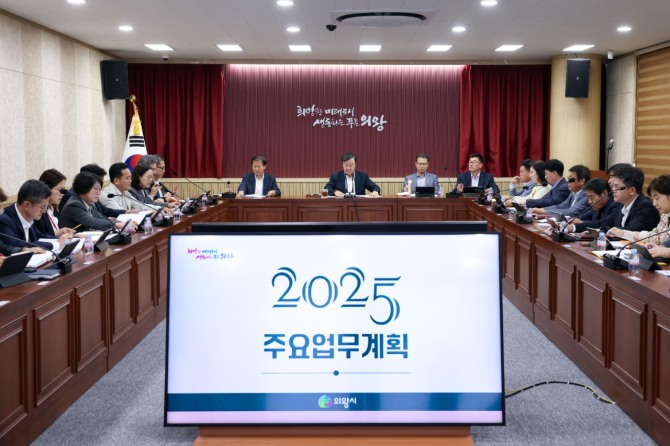 경기도 의왕시가 7일 시청 중회의실에서 ‘2025년 주요업무계획 보고회’를 개최했다. 사진=의왕시