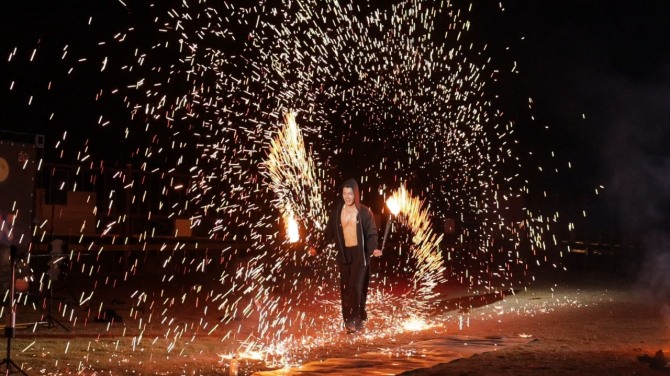 야간버스킹 불의 정령. 사진=안산문화재단  