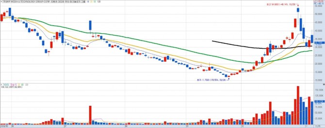 트럼프 미디어 일간차트. 자료=키움증권 HTS
