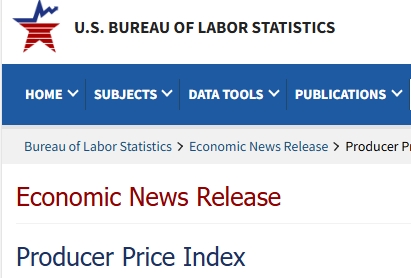 미국 생산자 도매 물가 PPI 지수 