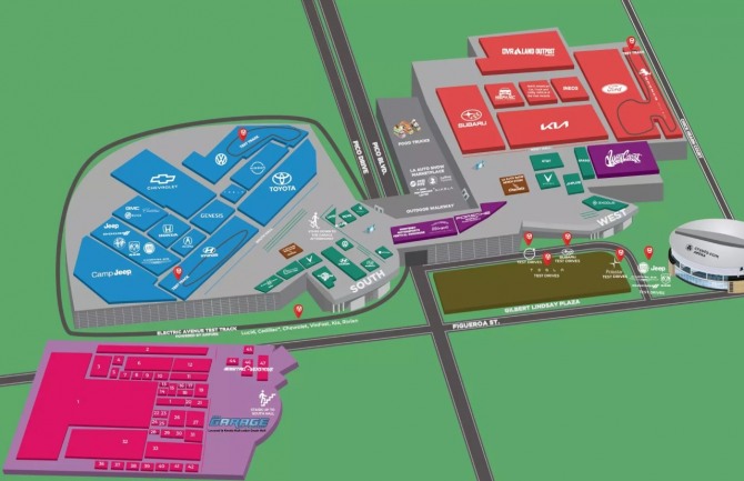 2024 LA 오토쇼 전시장 맵 사진=이벤트 주관사