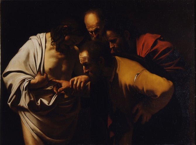 02. 카라바조-성 토마스의 의심,The Incredulity of Saint Thomas, 1601-1602,캔버스에 유채, 106x146cm_resized