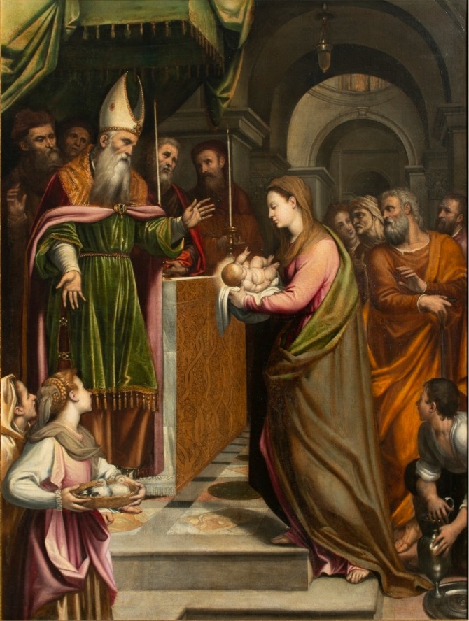 12. 시모네 페테르차노_예수의 성전 봉헌 Presentation of Jesus in the Temple, c. 1588, 캔버스에 유채, 193 x 147 cm_resized