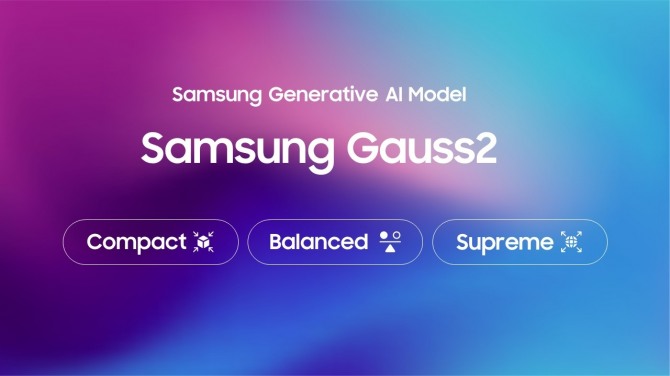 삼성 가우스2(Samsung Gauss2)가 3가지 모델로 이뤄졌음을 설명하고 있다. 사진=삼성전자