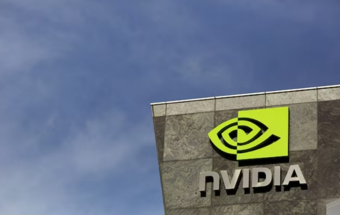 캘리포니아주 산타클라라에 있는 본사에서 기술 회사 Nvidia의 로고 모습.   사진=로이터